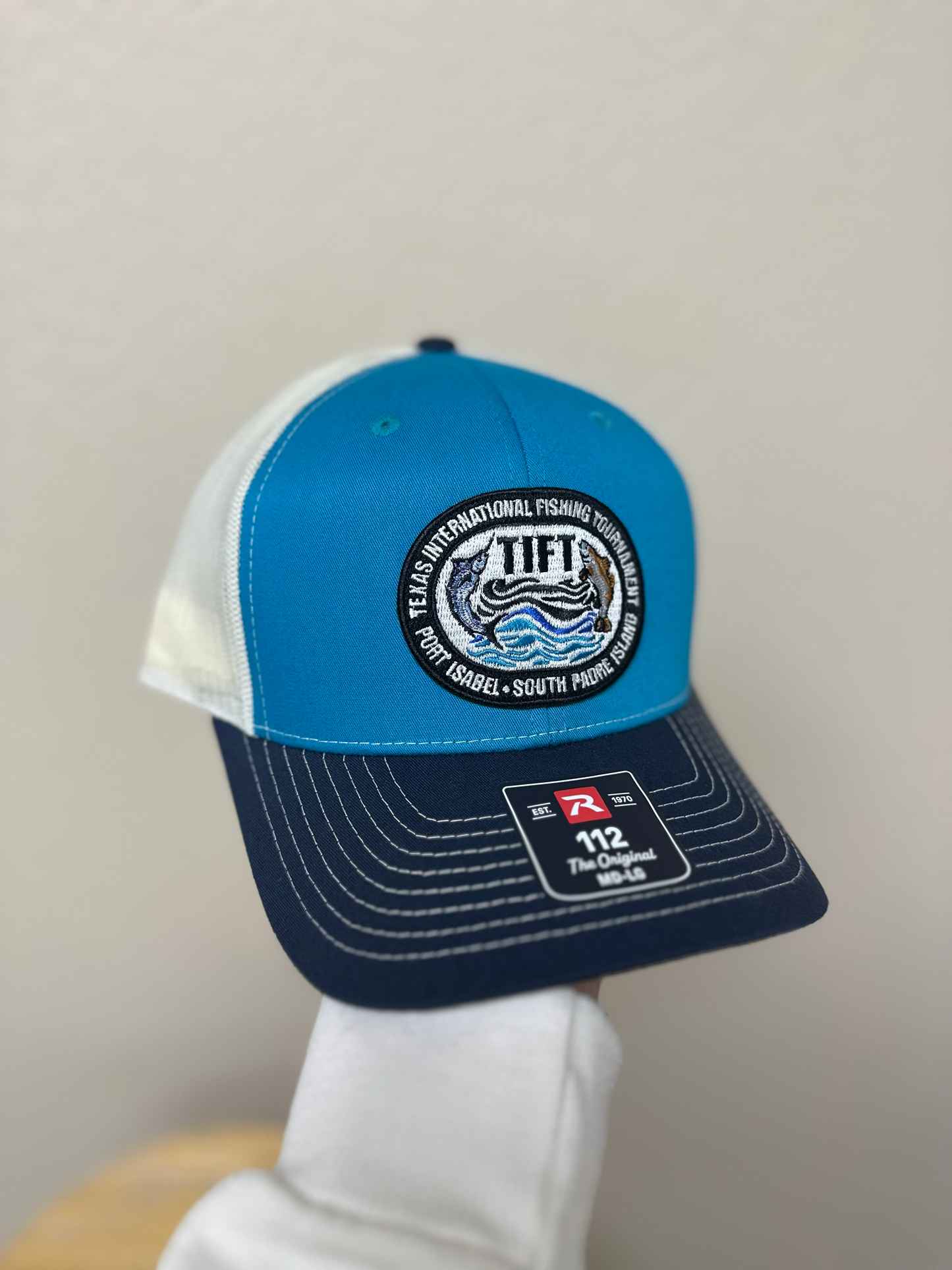 Blue/Navy/Off White Mesh - TIFT Logo Patch