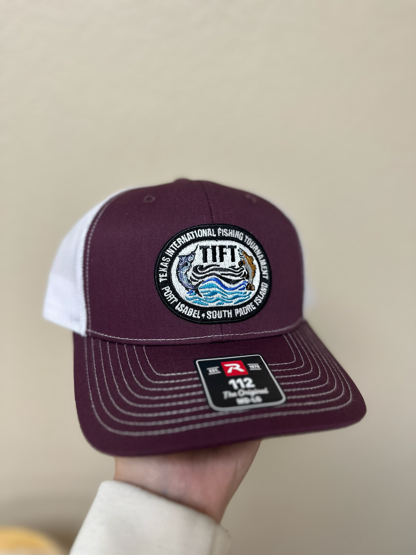 Maroon / White Mesh - TIFT Logo Patch