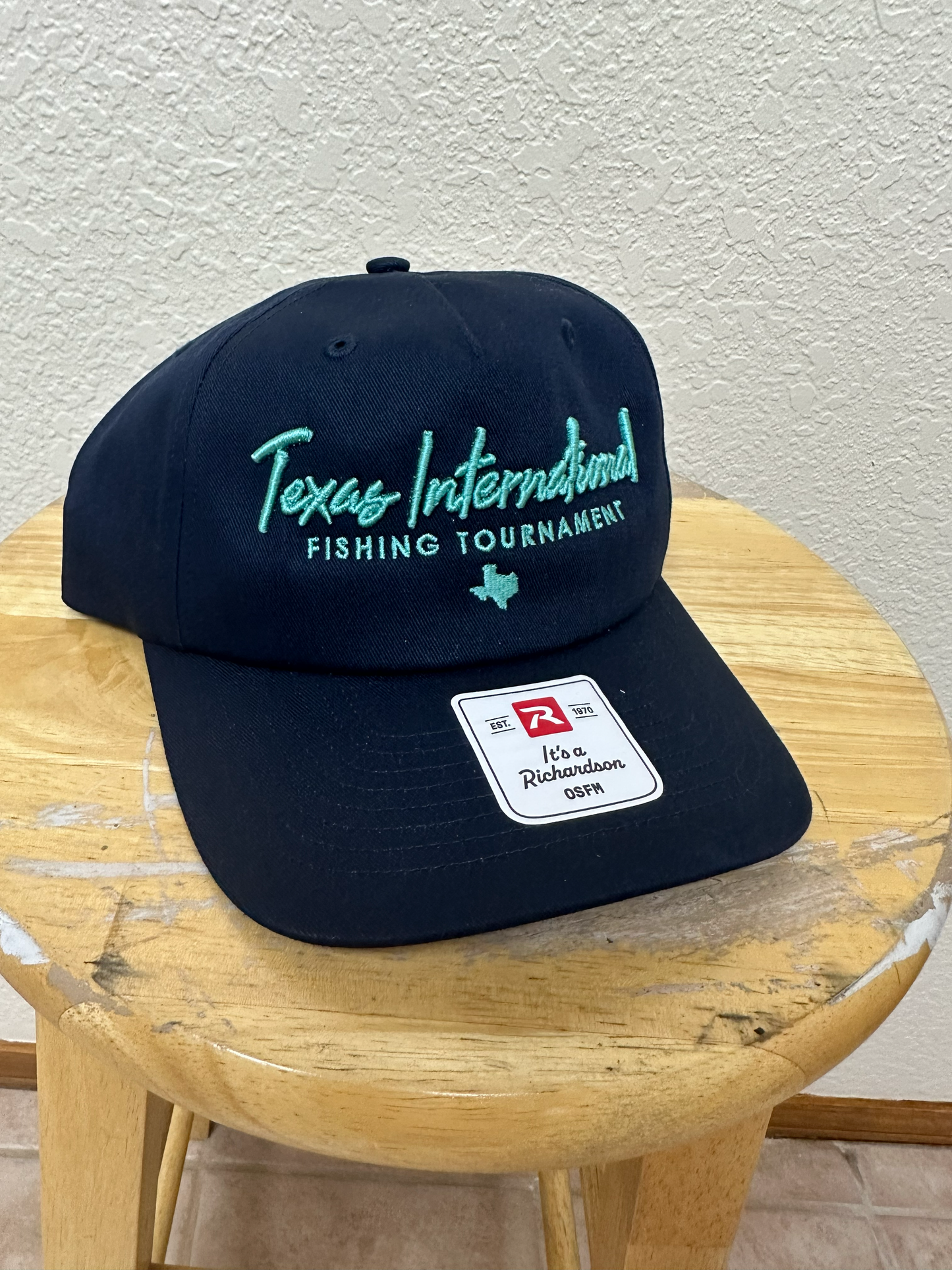 Navy Cotton Twill Cap - Mint TIFT Script