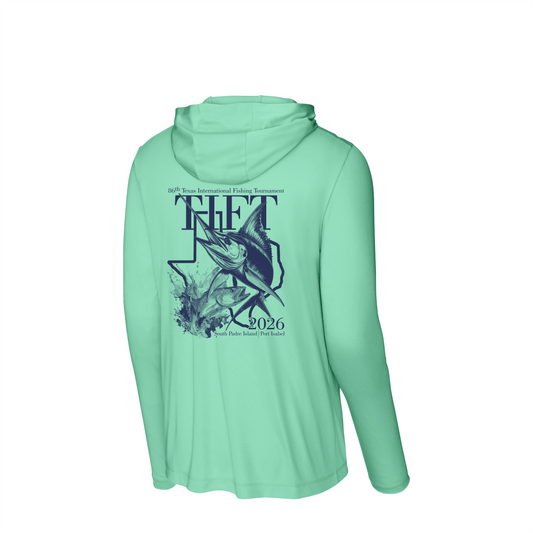 Sea Foam Hooded Sport-Tek Long Sleeve T-Shirt
