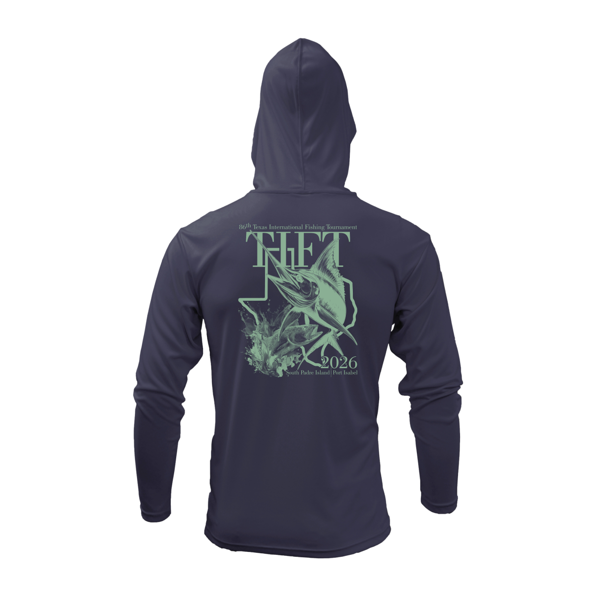 Youth Navy Hooded Dri-fit 2026 Long Sleeve T-Shirt