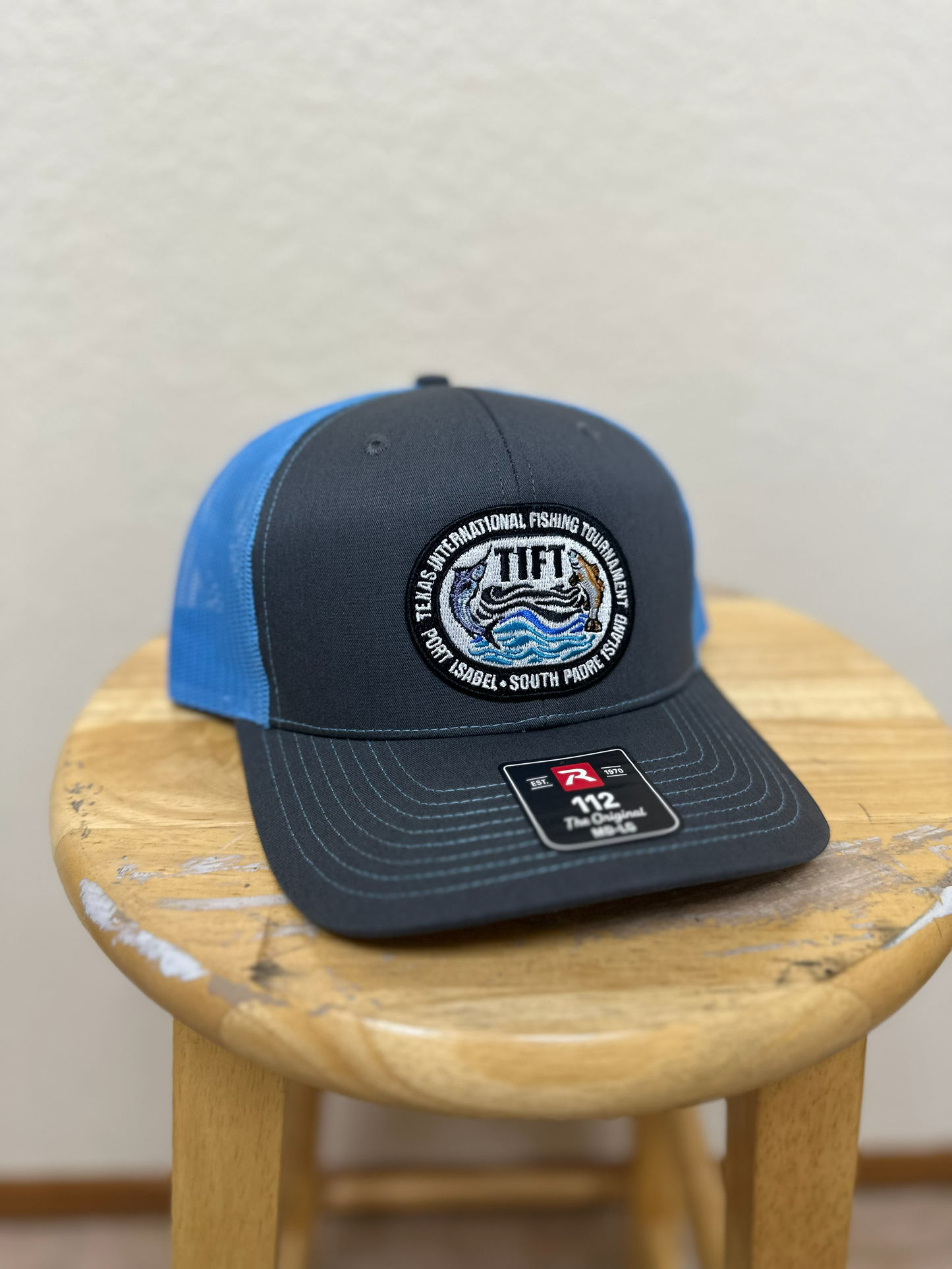 Charcoal / Blue Mesh - TIFT Logo Patch