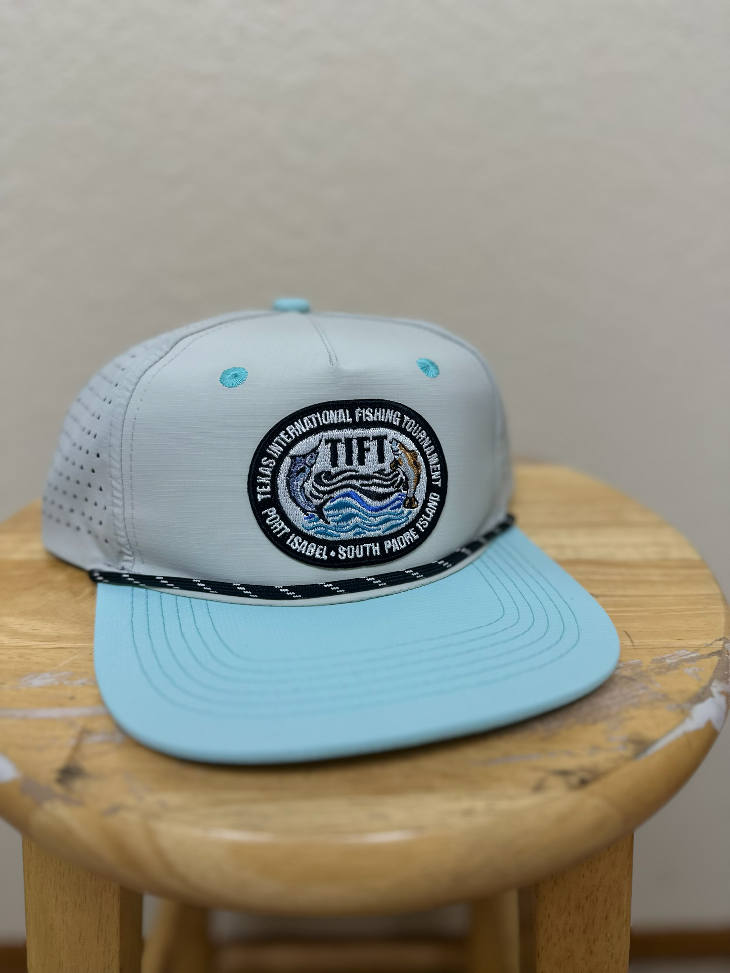 Ash Grey - Sky Blue / Black & White Rope- TIFT Logo Patch