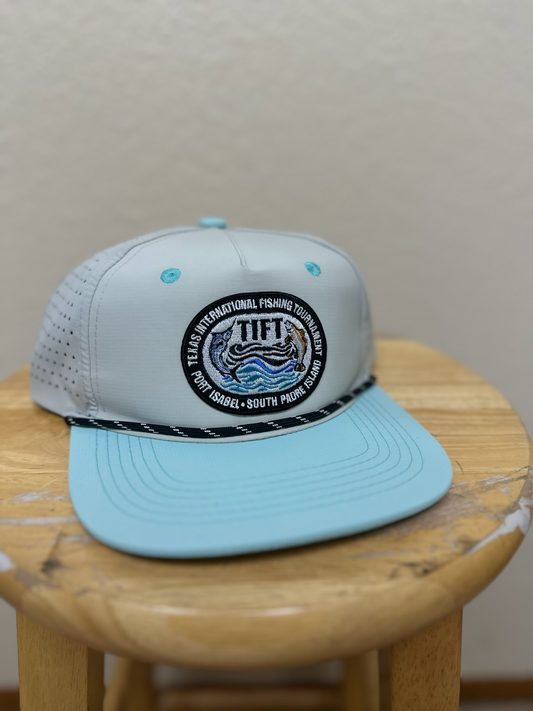 Ash Grey - Sky Blue / Black & White Rope- TIFT Logo Patch