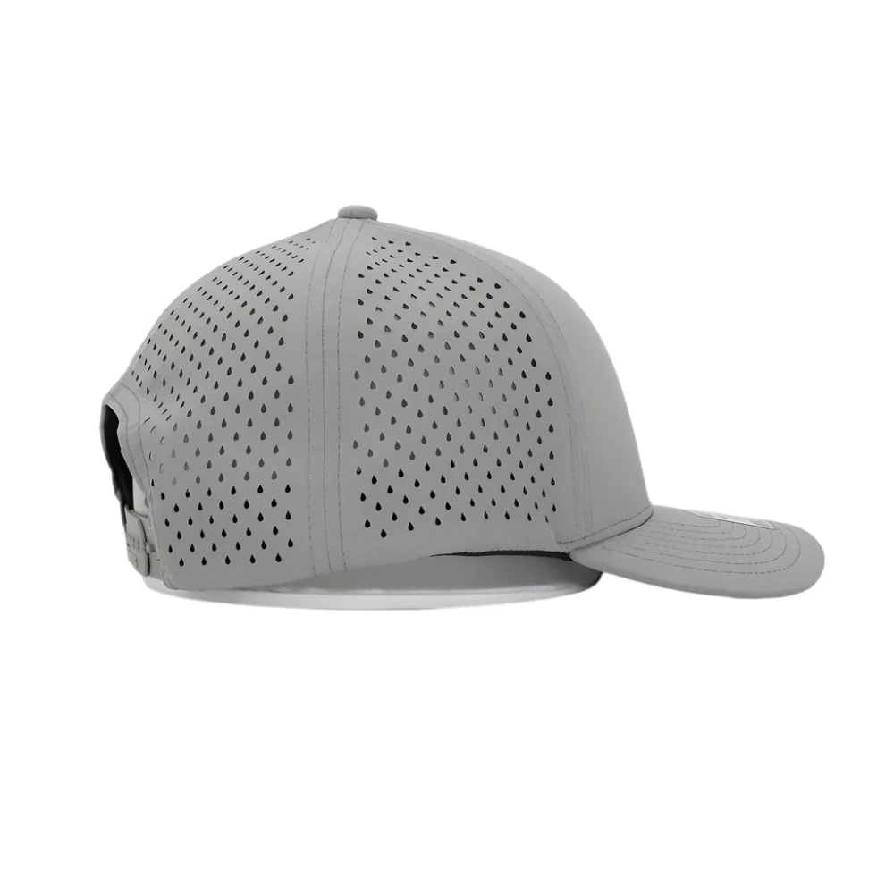 Grey 6 Panel Dry-fit Hat- TIFT Logo Patch