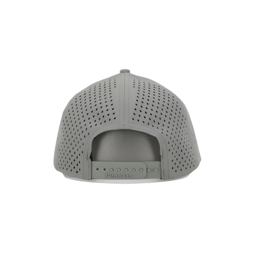 Grey 6 Panel Dry-fit Hat- TIFT Logo Patch