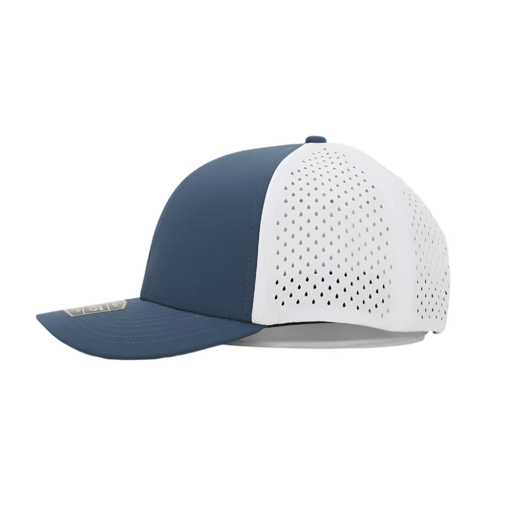 Blue/White 6 Panel Dry-fit Hat- TIFT BLOCK