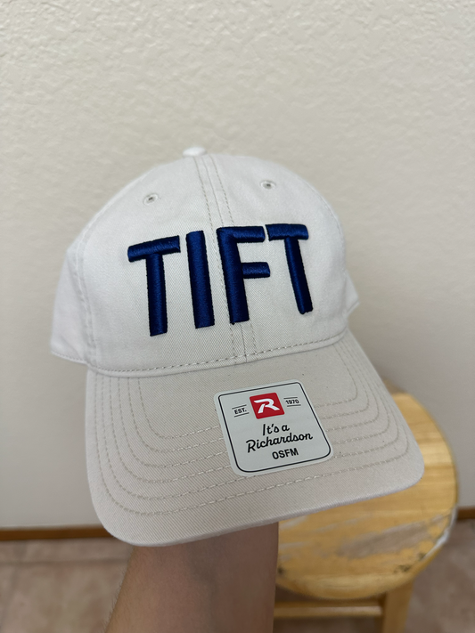 Khaki Cotton Twill Cap - TIFT Puff Embroidery