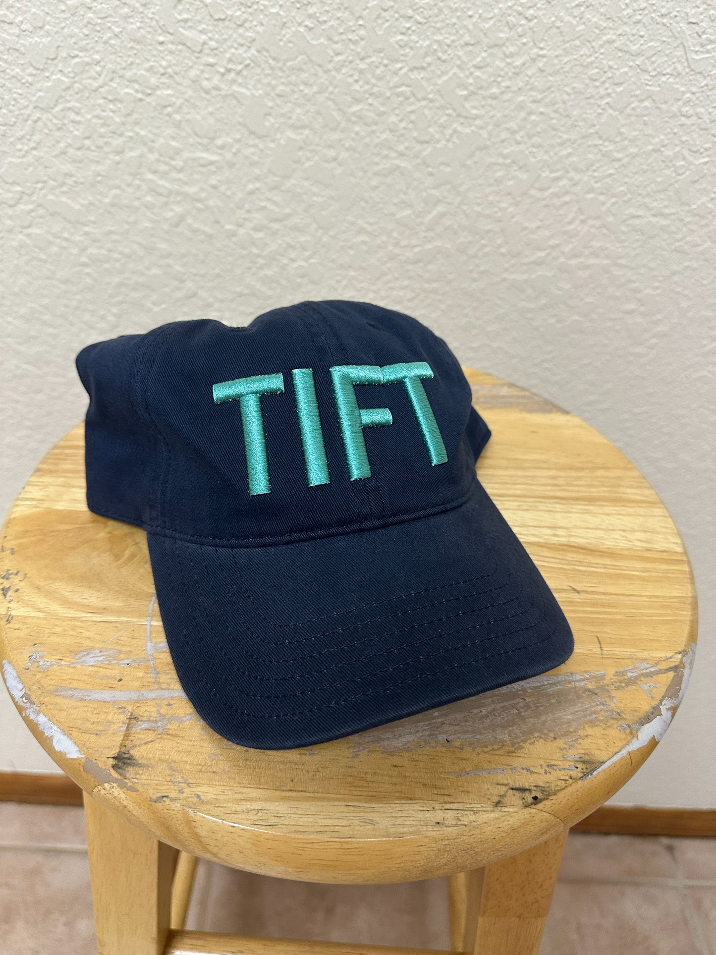 Navy Cotton Twill Cap - TIFT Puff Embroidery