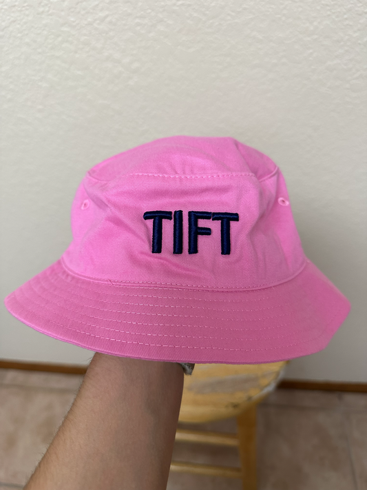 Bright Pink Bucket Hat - TIFT Puff Embroidery