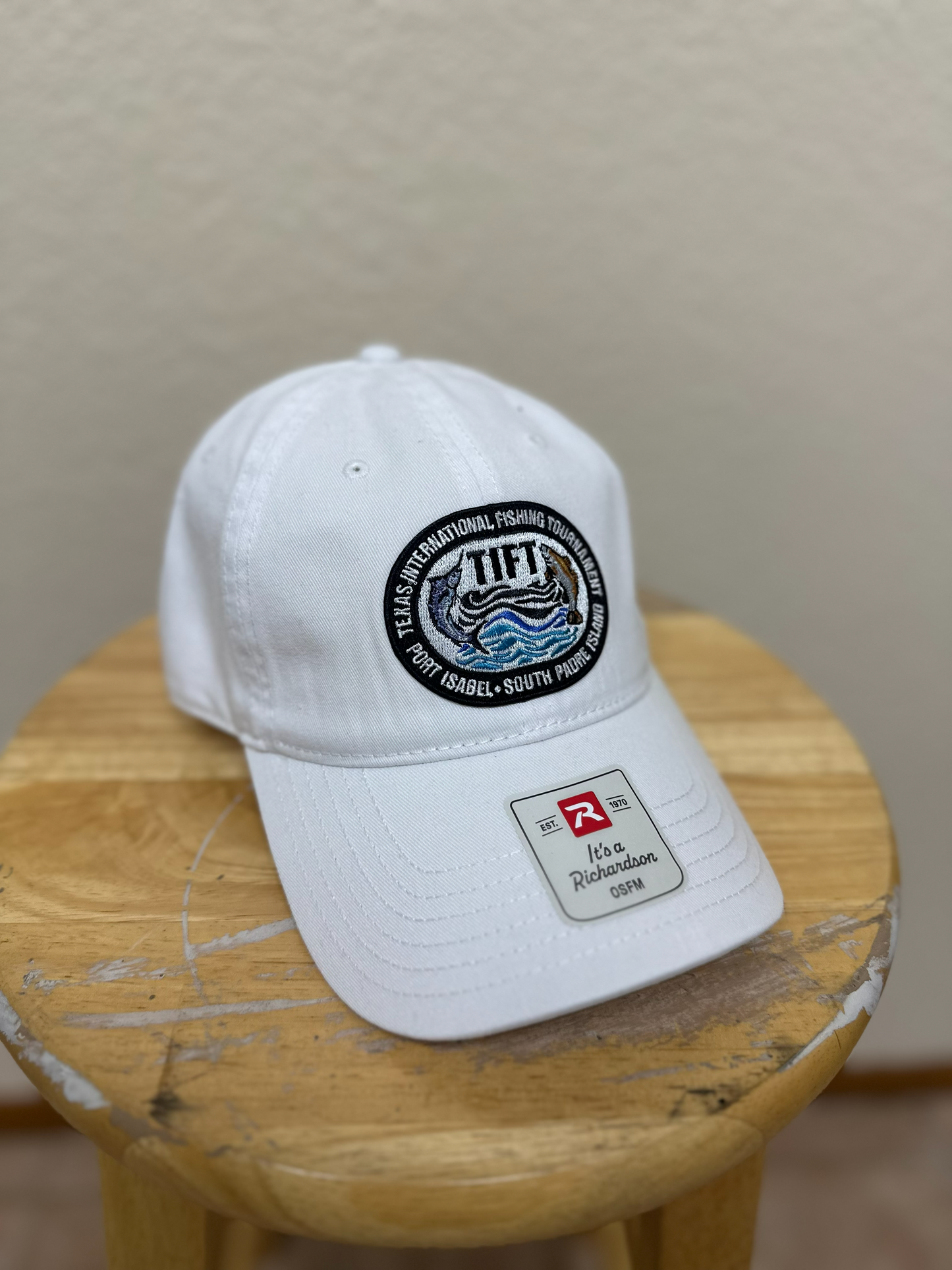 White Cotton Twill Cap - TIFT Logo Patch