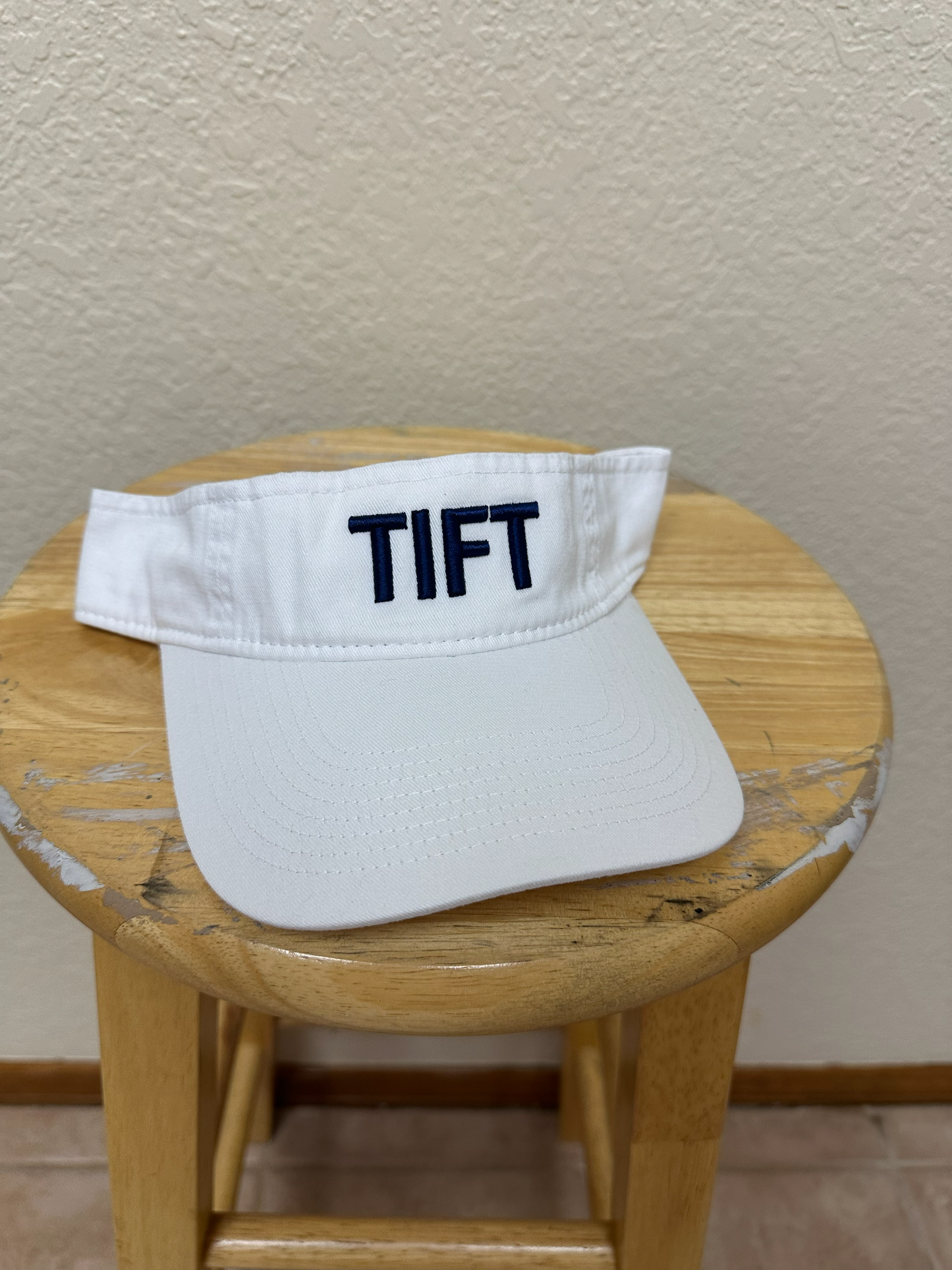 White Visor - TIFT Puff Embroidery