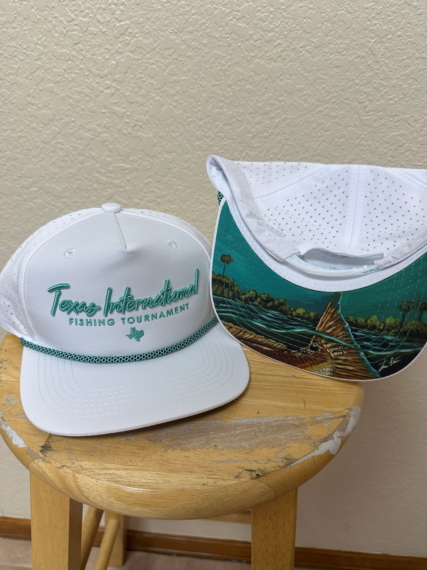 White Redfish / Teal Rope- TIFT Script